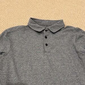 lululemon athletica Blueish/gray long sleeve Polo Shirt like new.